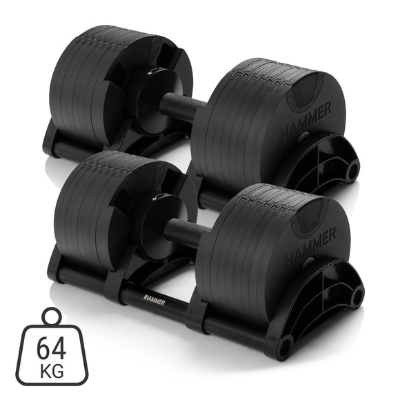 HAMMER Hanteln und Gewichte SmartLock Hanteln 2 x 32 kg