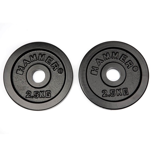 HAMMER Hanteln und Gewichte Hantelscheibe 30 mm 2.5 kg