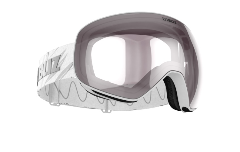 Bliz Skibrille Floz - Matt White, Pink w Silver Mirror