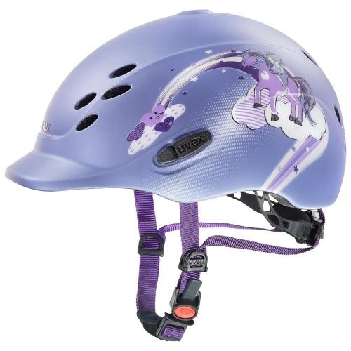 Uvex Onyxx Dekor Kinder Reithelm - princess violet mat
