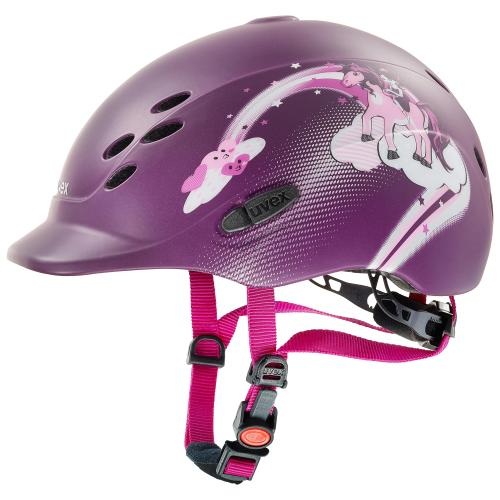 Uvex Onyxx Dekor Kinder Reithelm - princess berry mat