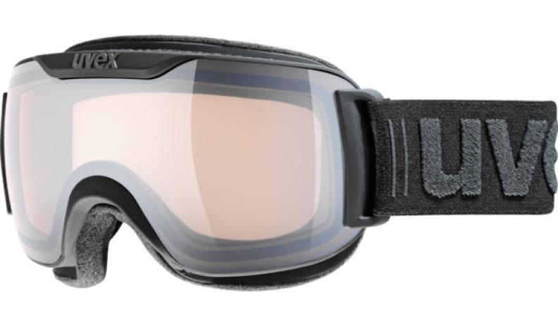 Uvex downhill 2000 S VLM Skibrille - black mat litemirror silver variomatic / clear