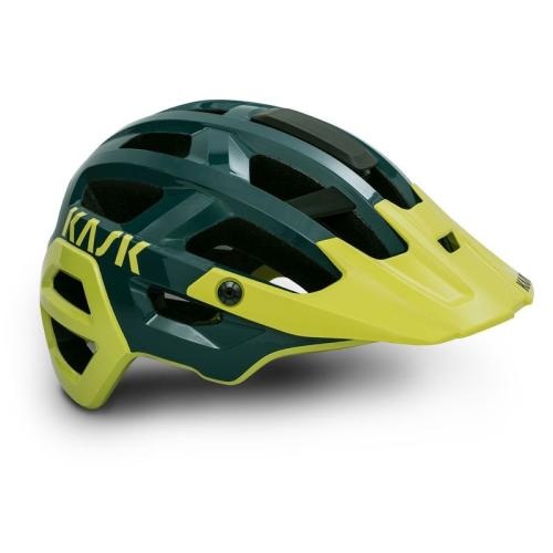 Kask Rex Helm dunkelgrün/gelb 2019 M | 48-58cm MTB Helme