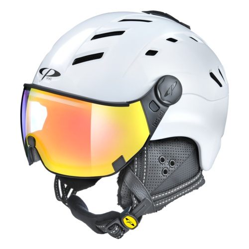 CP Skihelm CAMURAI - pearlwhite shiny / white shiny