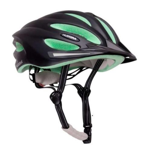 Hudora Fahrradhelm Basalt schwarz/grün
