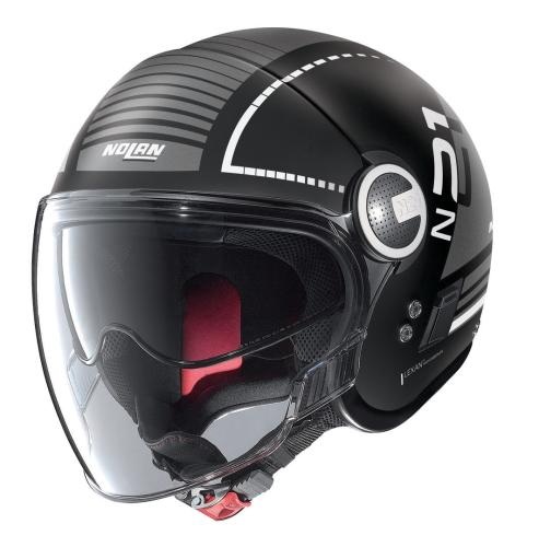 Nolan N21 Visor Runabout #56 Jethelm - schwarz matt-grau (Grösse : S (55-56 cm))