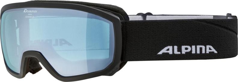 Alpina SCARABEO Jr. Q-LITE Skibrille - Black-Blue Mirror Blue