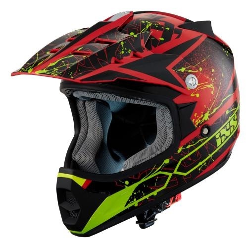 iXS 278 KID 2.0 Kinder Motocross Helm- rot-schwarz-gelb