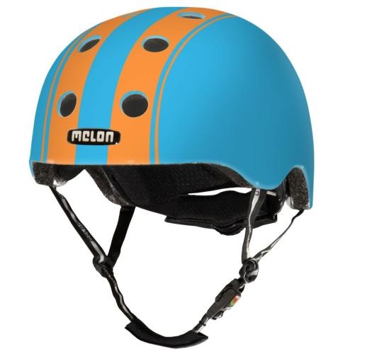 Melon urban active Stripetease bike helmet / / Orange Blue double