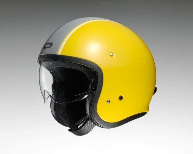 SHOEI J-O Carburettor Jethelm - gelb-silber-weiss
