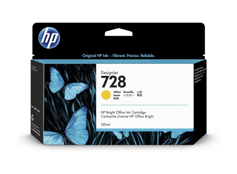 HP 728 Gelb DesignJet Druckerpatrone, 130 ml