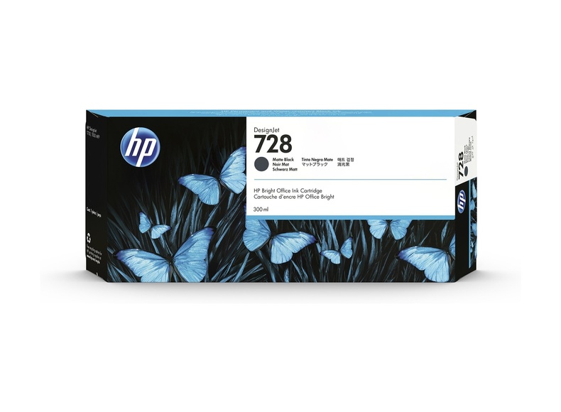 HP 728 Mattschwarz DesignJet Druckerpatrone, 300 ml