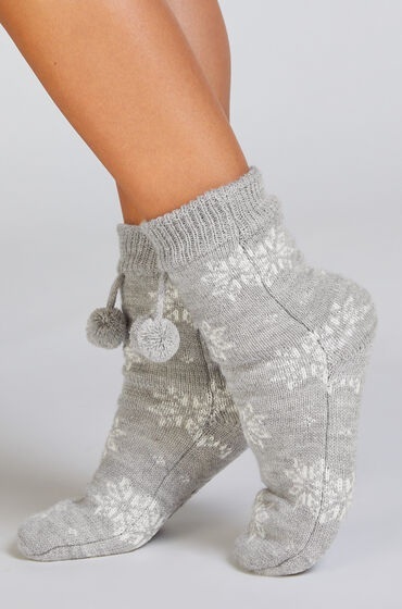 Hunkemöller Stiefelsocken Grau