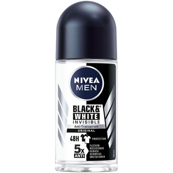 Nivea Men Invisible Black & White Deo Roll-On Anti-Transpirant (50ml)