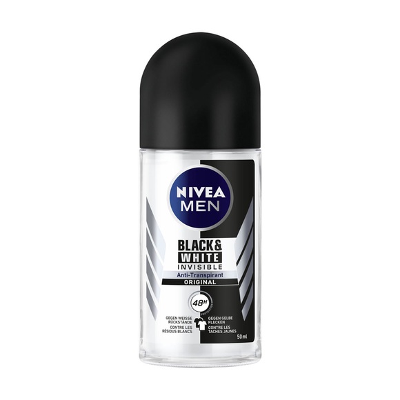 Nivea Men Invisible Black & White Deo Roll-On Anti-Transpirant (50ml)