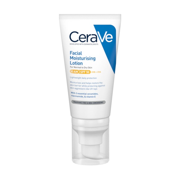 CeraVe Feuchtigkeitsspendende Gesichtscreme mit LSF 50 ? für normale bis trockene Haut