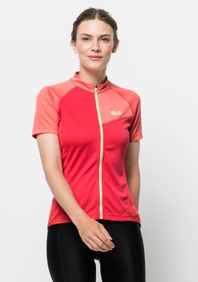 Jack Wolfskin Tourer Full-Zip Jersey Shirt Damen rot 2022 XL Rennrad Trikots