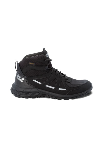 Jack Wolfskin Wasserdichte Frauen Wanderschuhe Woodland 2 Texapore Mid Women 41 schwarz black / grey