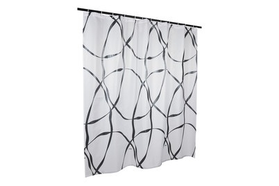 SPIRELLA Duschvorhang Textil RIBBON PEARL
