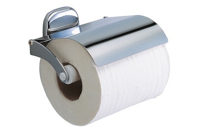NAPOLI WC-Papierhalter m. Deckel verchr.