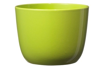 Übertopf Sevilla 11cm gelb/grün