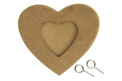 MDF Fotorahmen Herz 13x11.5x0.8 cm