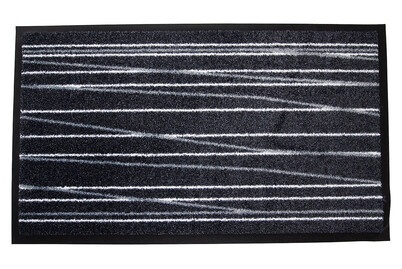 Kleen Mat Streifen 45x75 cm, schwarz-weiss