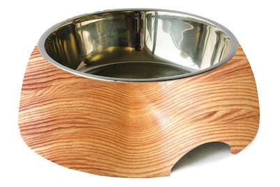 Melamin Hunde- & Katzennapf M, Holzmotiv