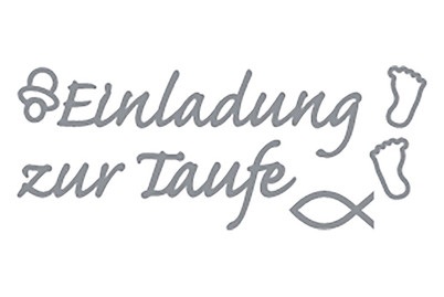 Klebeschrift Einladung zur Taufe