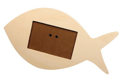 Holz Fotorahmen Fisch 27x15x0.7 cm