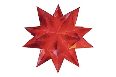 Bascetta-Stern transparent, 15x15 cm, 115g, Beutel 1 Stück