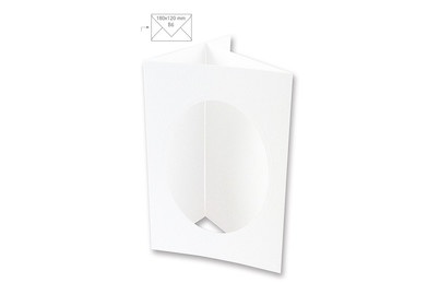 Passepartout-Karte B6 oval 354x168 mm 220 g/m2