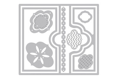 Sizzix Framelits Set-Card Elegant Flip-its 10 Stück 15.88x13.97 cm