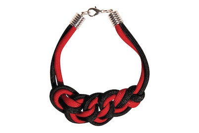 Paracord Armband rot/schwarz