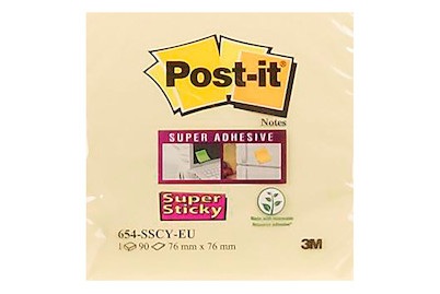 Post-it Super Sticky 76x76 mm gelb, 6 Stück