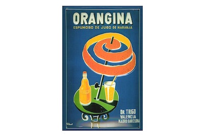 Werbeblechschild Orangina