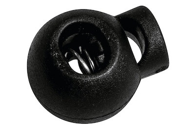 Kordelstopper rund schwarz