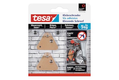 tesa® Klebeschraube dreieckig Beige tesa Inhalt: 1 Pckg.