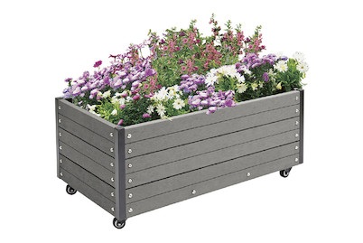 Hochbeet auf Rädern WPC 91x49x36cm