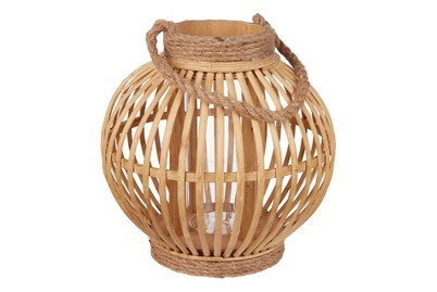 Laterne øxH 25x25cm natur Bambus