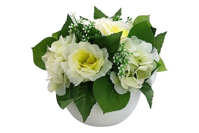 Künstliche Hortensie im Topf