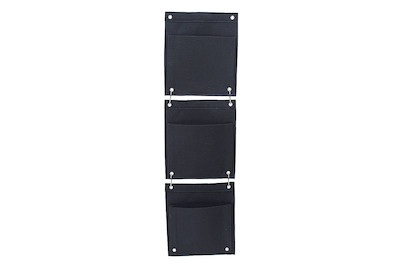 Wand-Pflanzbeutel 3er Set, schwarz