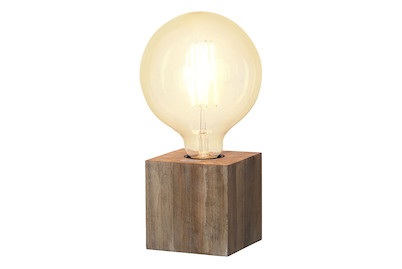 STAR TRADING Tischlampe KUB Braun