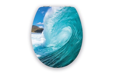 diaqua® WC-Sitz Brillant Slow-Down Big Wave - MDF - Fsc® 100%