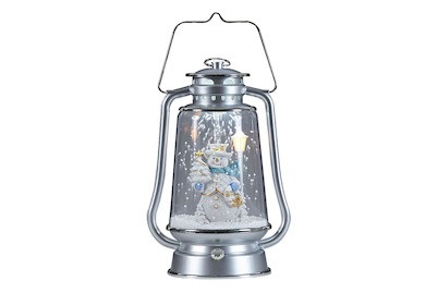 LED schneidende Laterne silber 34cm