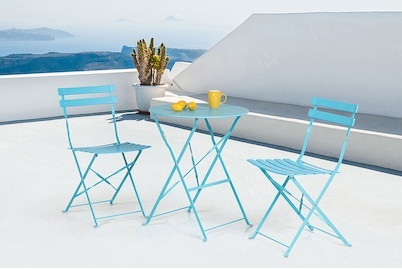 Balkonset blau 2 Stühle FIORI