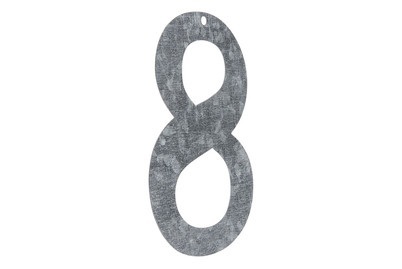 Metall Zahl verzinkt 8 12x0,1cm