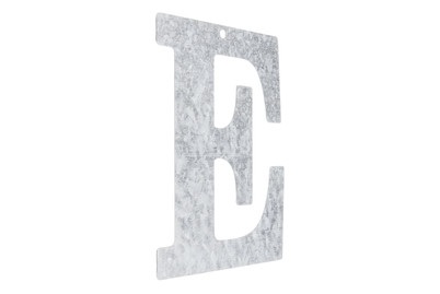 Metall Buchstabe verzinkt E 12x0,1cm