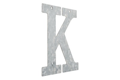 Metall Buchstabe verzinkt K 12x0,1cm