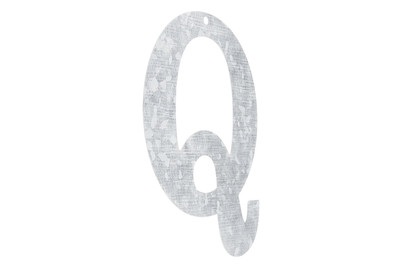 Metall Buchstabe verzinkt Q 12x0,1cm